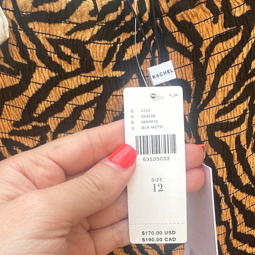 Anthropologie Kachel Tiger-Striped Jumpsuit - Picture 7 of 13